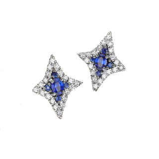 Pointed sapphire studs