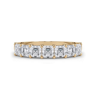 Asscher Cut 7 Stone Diamond Band