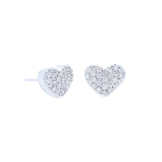 Vintage pave heart studs