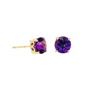 14KY 6MM AMETHYST STUDS