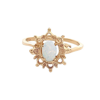 14KY GOLD SMALL VINTAGE OPAL R