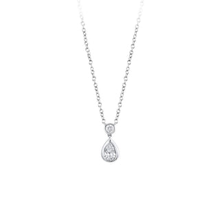 14KW PEAR & ROUND DIAMOND NECKLACE