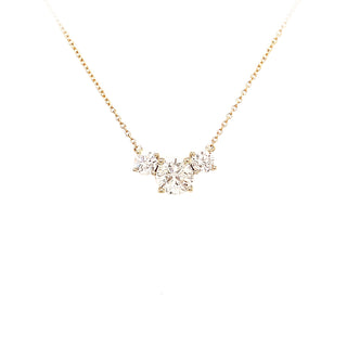 14KY GOLD 1-1/2CT 3-DIAMOND NECKLACE