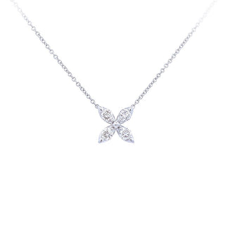 Diamond 4-point star necklace