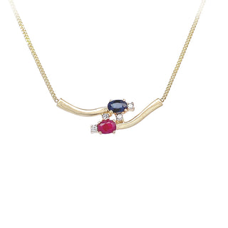 Vintage sapphire & ruby necklace