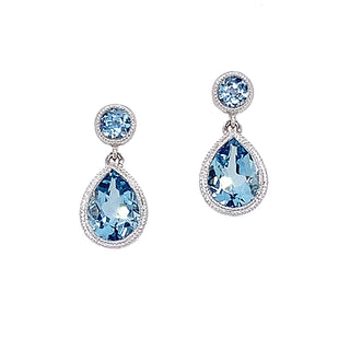 AQUAMARINE DROP EARRINGS