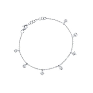 14KW DIAMOND DANGLE BRACELET