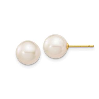 9MM FRESHWATER PEARL STUDS