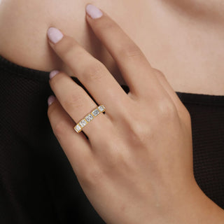Radiant Cut East West Eternity Ring