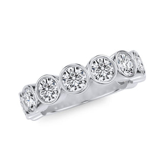 Round Brilliant Cut Bezel Set 3/4 Eternity Ring