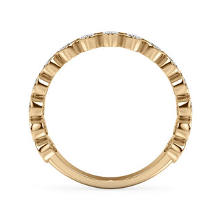 Oval Cut Bezel Set 3/4 Eternity Ring