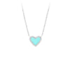 14KW TURQUOISE HEART NECKLACE