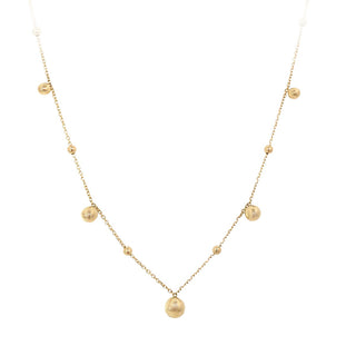 14KY GOLD BEAD DROP NECKLACE