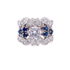 14KW WIDE SAPPHIRE VINTAGE RING
