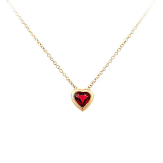 Heart ruby pendant