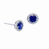 ROUND SAPPHIRE HALO EARRINGS