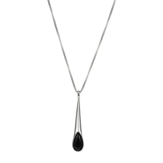 Elle onyx drop necklace