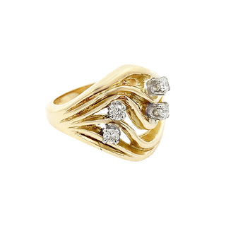 14KY GOLD VINTAGE WAVY RING WI