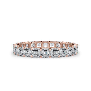 Asscher Cut Gallery Eternity Ring