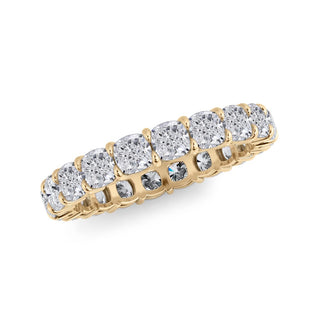 Cushion Cut Gallery Eternity Ring