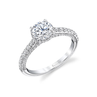 PLATINUM 0.51CT DIAMOND RING M