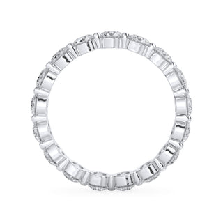 Round Brilliant Cut Single Prong Eternity Band