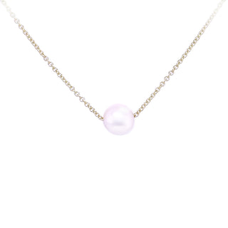 14KY SOLITAIRE PEARL NECKLACE