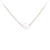 14KY SOLITAIRE PEARL NECKLACE