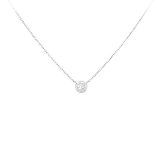 14kw 1/3ct solitaire necklace