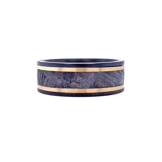 ZIRCONIUM, GOLD & METEORITE BAND