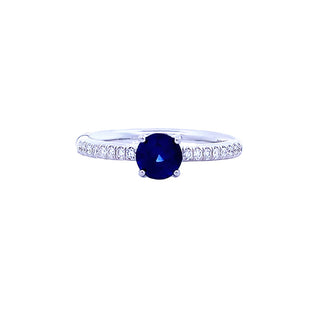 Round sapphire ring