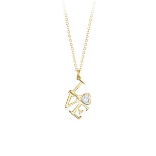 14KY GOLD 18" 0.11CT HEART SHA