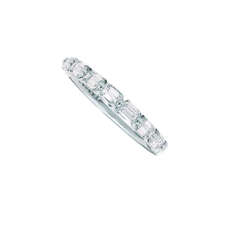 14KW 3/4CT EMERALD-CUT BAND