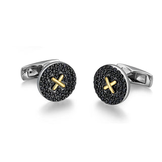 "Button" cuff links