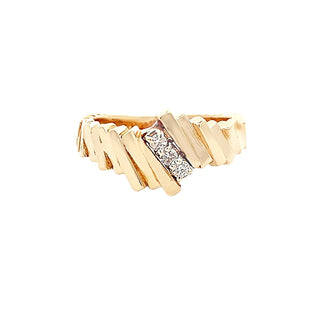 Vintage jagged steps ring