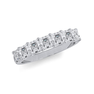 Asscher Cut 7 Stone Diamond Band