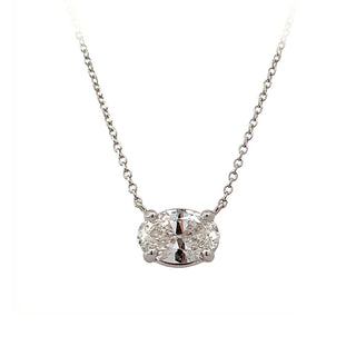 1CT OVAL SOLITAIRE NECKLACE