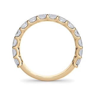 Asscher Cut U Scallop 3/4 Eternity Ring