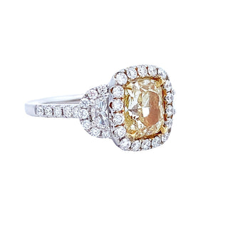 Yellow diamond ring