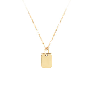 Small gold tag pendant