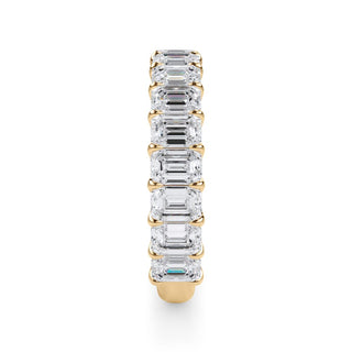 Emerald Cut U Scallop 3/4 Eternity Ring