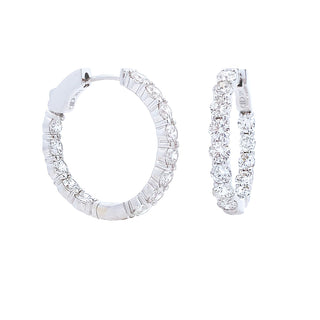 4ct inside-out diamond hoops