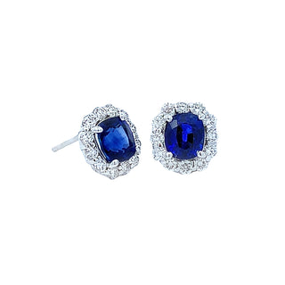 Sapphire halo studs