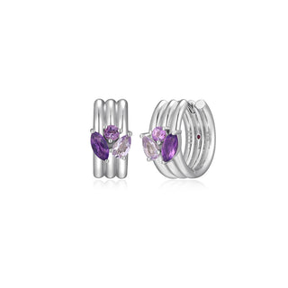 Elle amethyst hoops