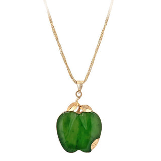 Vintage jade apple pendant