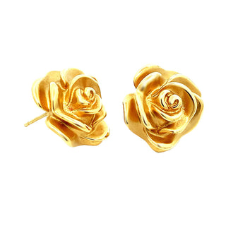 Large Vintage rose studs