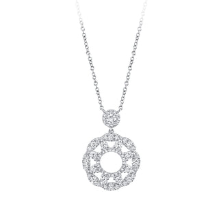 DIAMOND "LACE" CIRCLE PENDANT