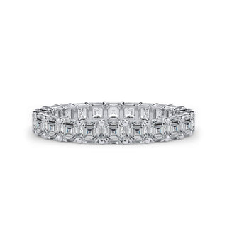 Asscher Cut Gallery Eternity Ring