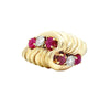 VINTAGE RUBY DOUBLE DOME RING