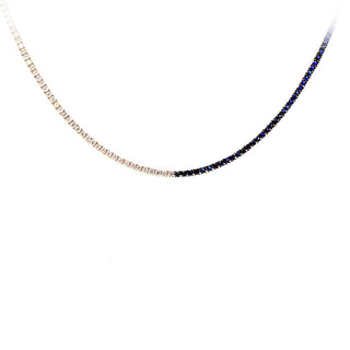 Sapphire/diamond necklace